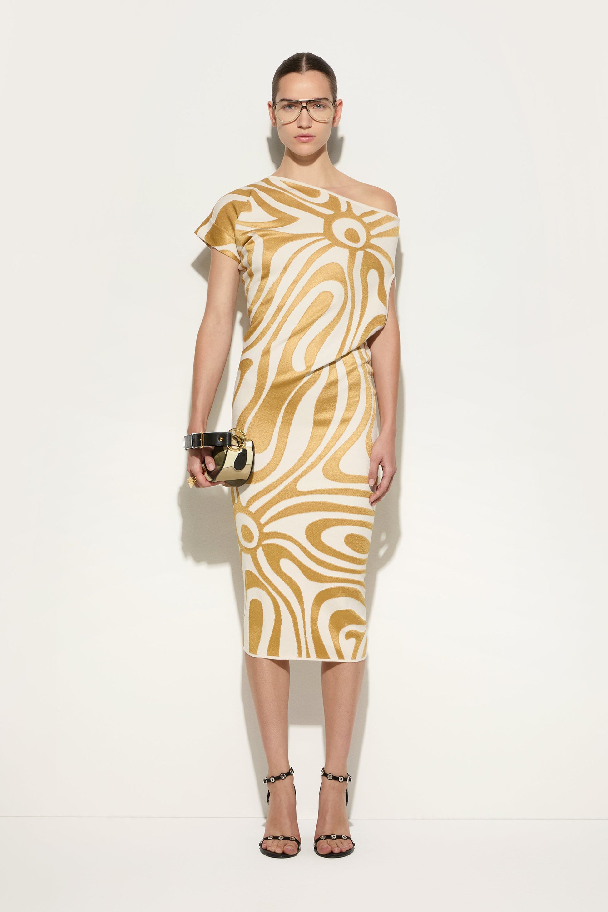 pucci gold dress Emilio Pucci Gold Lightening Bolt Sequin Dress Size Small