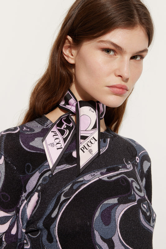 Iride and Istrice Print Silk Twill Scarf