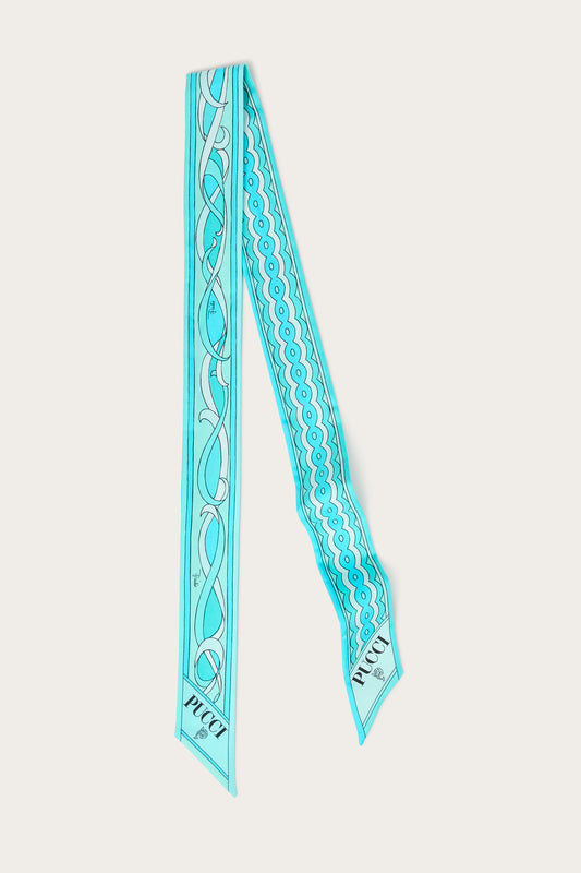 Girandole and Papiro Print Silk Twill Scarf