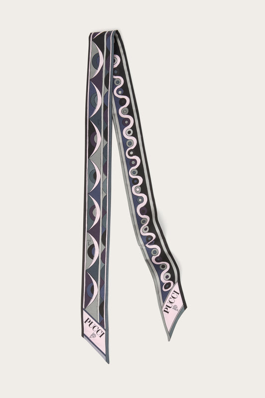 Iride and Rombi Print Silk Twill Scarf