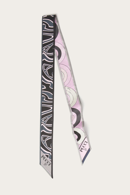 Onde and Labirinto Print Silk Twill Scarf
