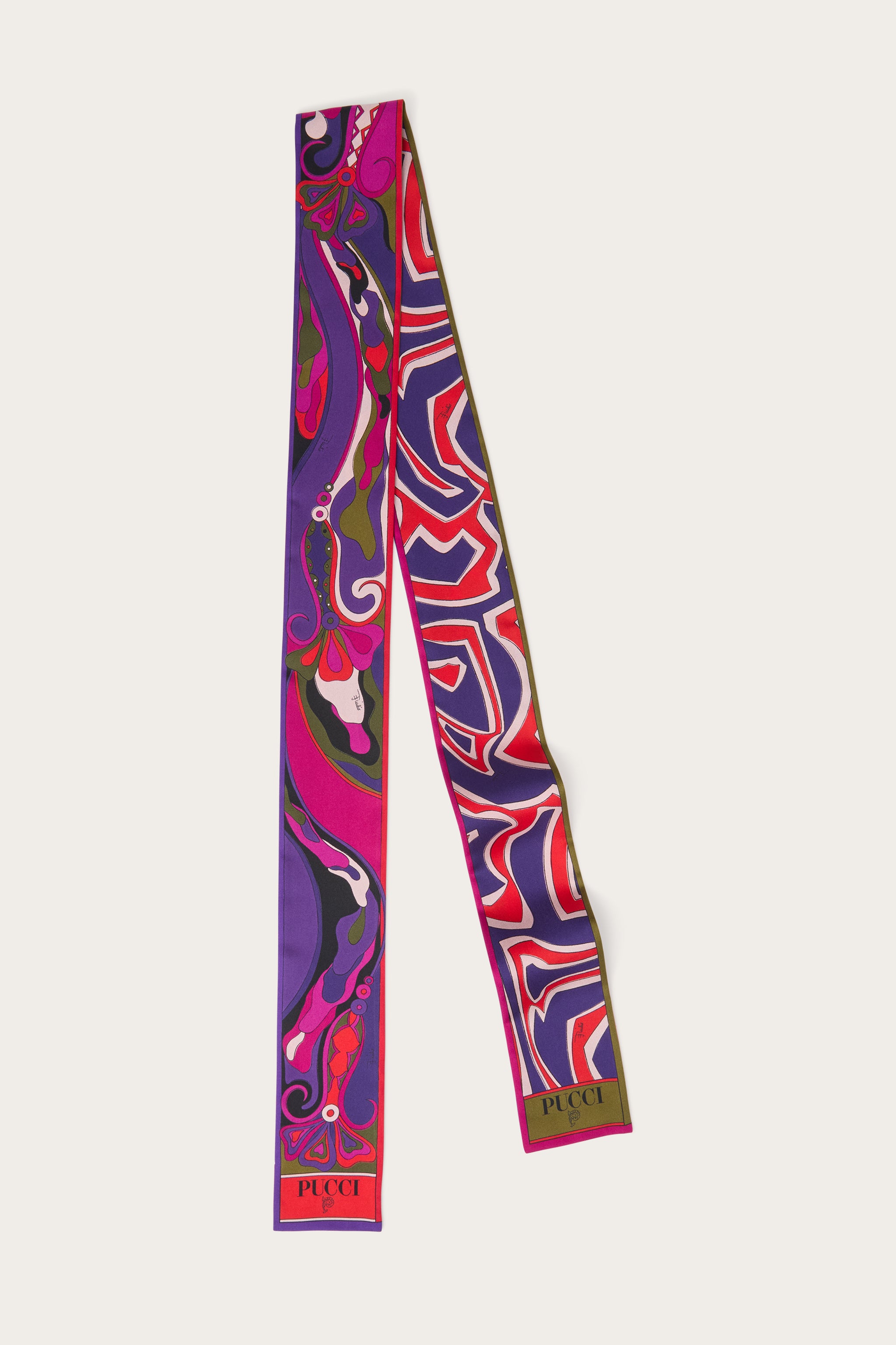 Labirinto and Orchidee Print Silk Twill Scarf – PUCCI