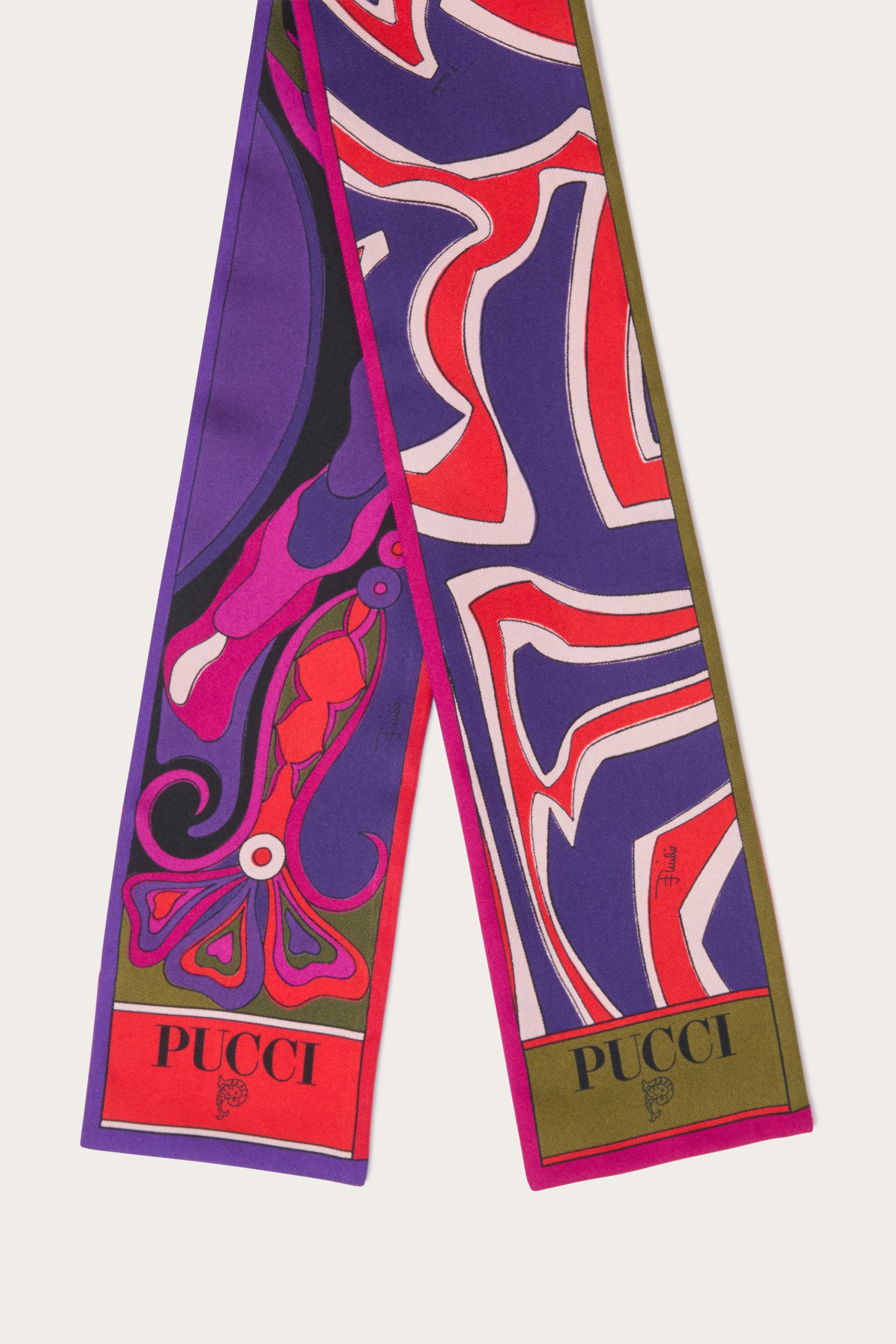 Labirinto and Orchidee Print Silk Twill Scarf – PUCCI