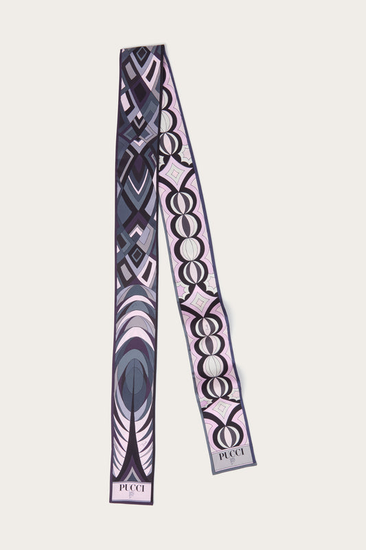 Volute and Collane Print Silk Twill Scarf