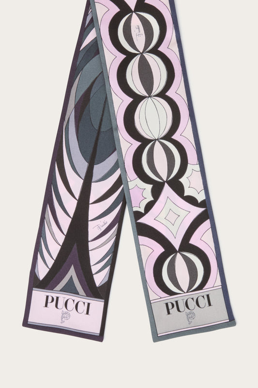 Volute and Collane Print Silk Twill Scarf