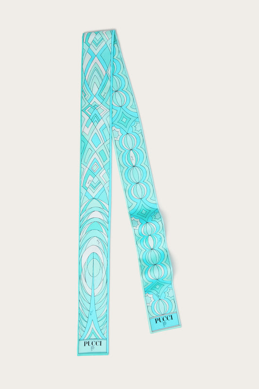 Volute and Collane Print Silk Twill Scarf
