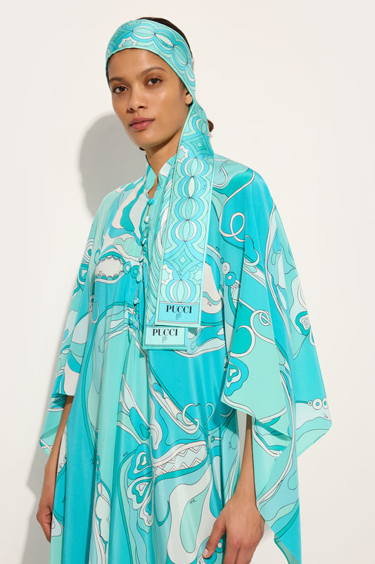 Volute and Collane Print Silk Twill Scarf