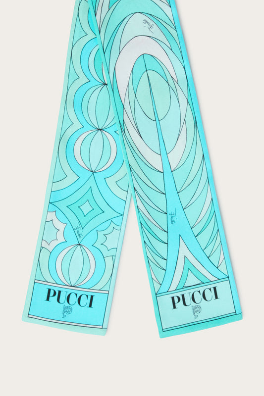 Volute and Collane Print Silk Twill Scarf