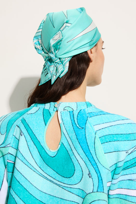 Carré Piccolo in Seta con Stampa Hawaii