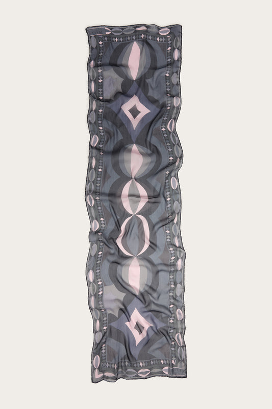 Collane Print Silk Creponne Stole