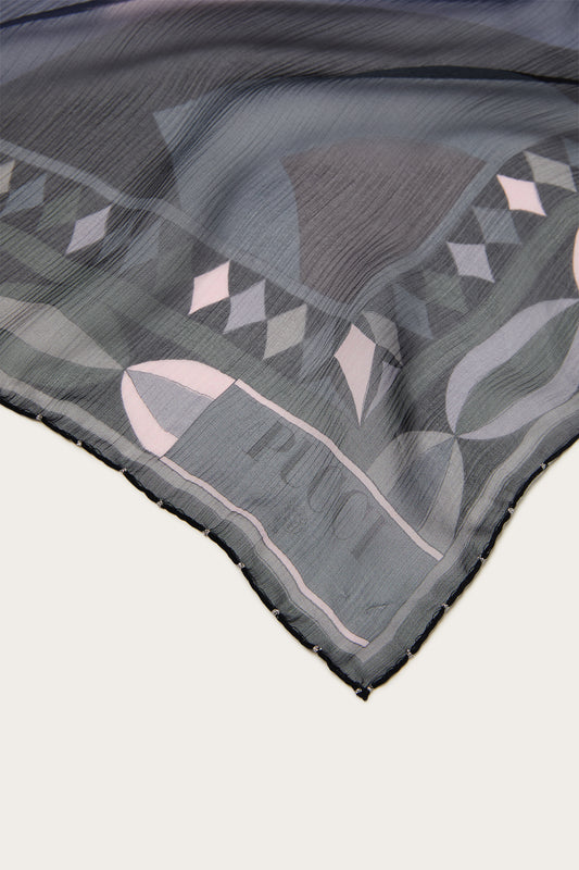 Collane Print Silk Creponne Stole