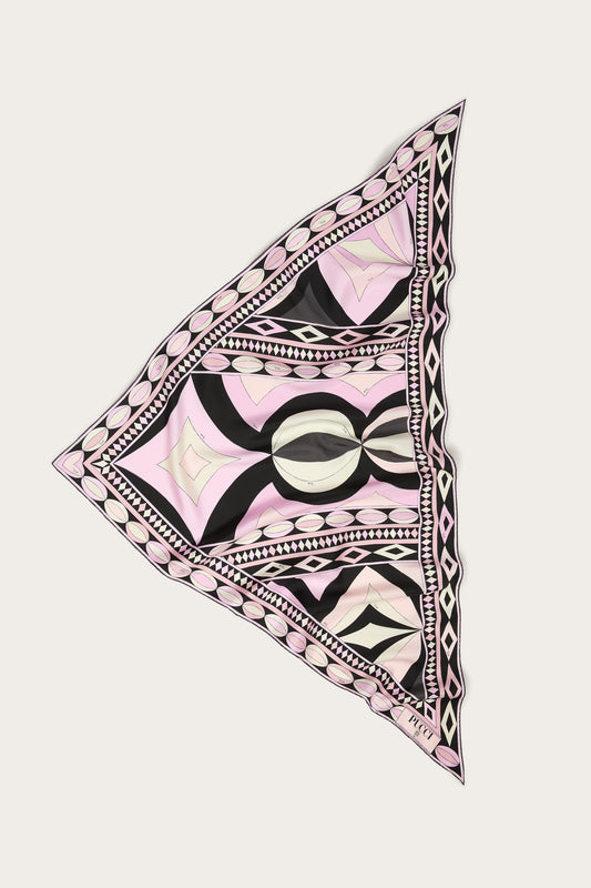 Collane Print Triangle Silk Scarf