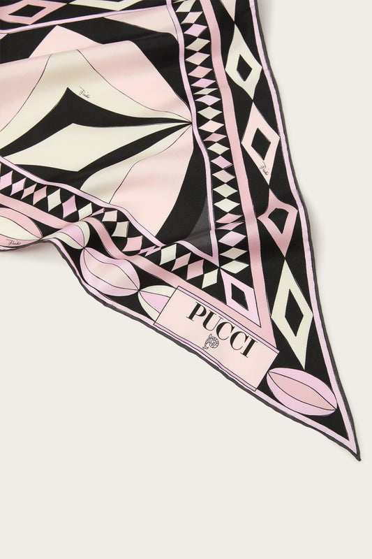 Collane Print Triangle Silk Scarf