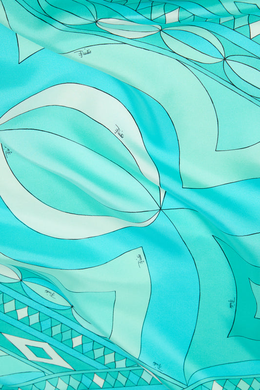 Foulard a Triangolo in Seta in Stampa Collane