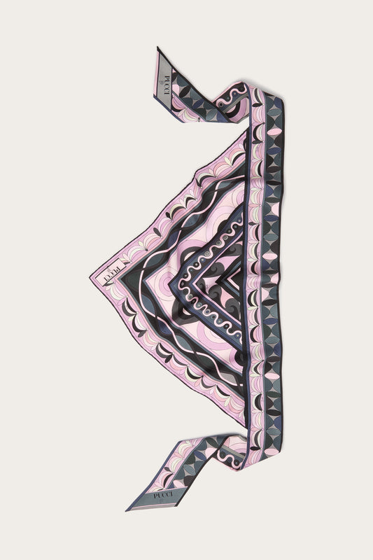 Mixed Prints Silk Twill Scarf