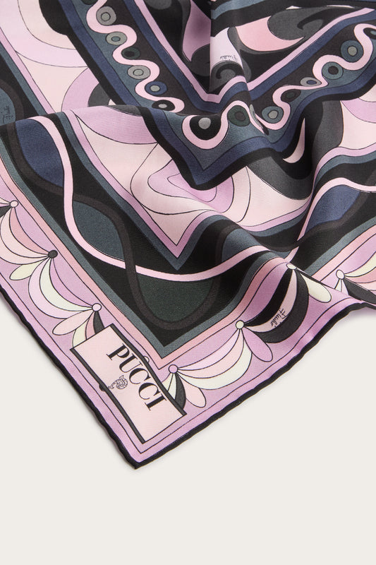 Mixed Prints Silk Twill Scarf