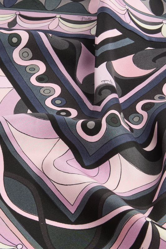 Mixed Prints Silk Twill Scarf