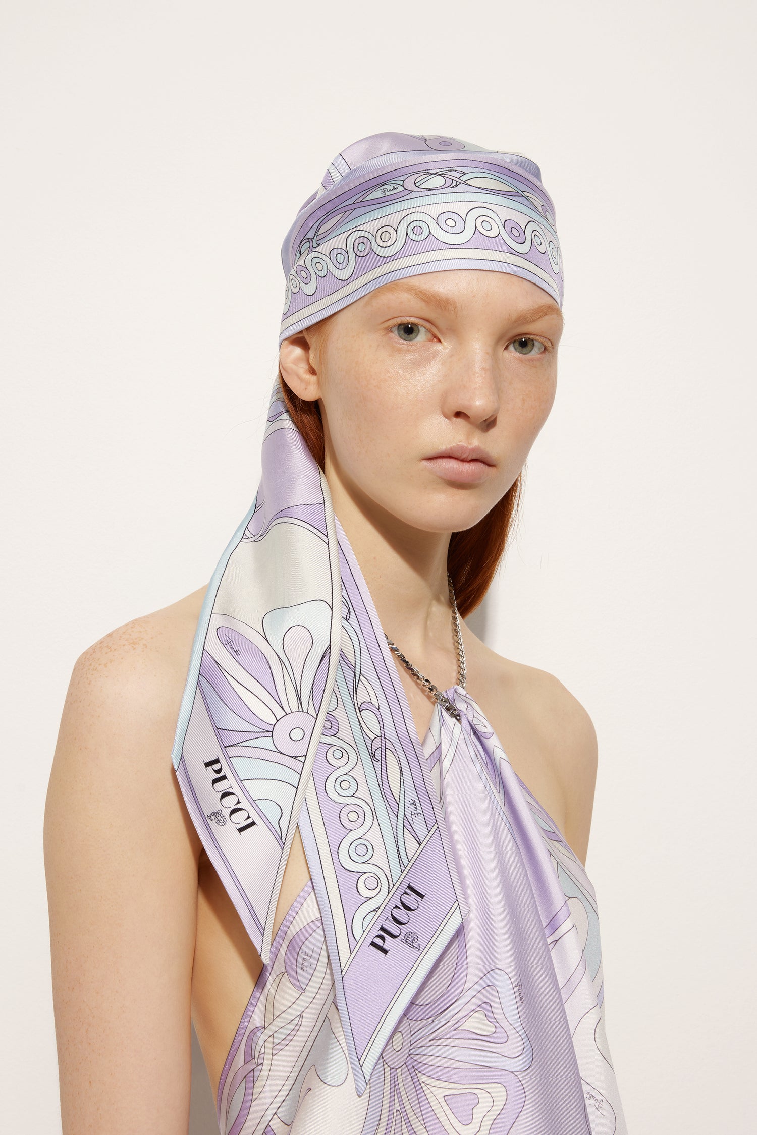 Orchidee Print Silk Twill Scarf