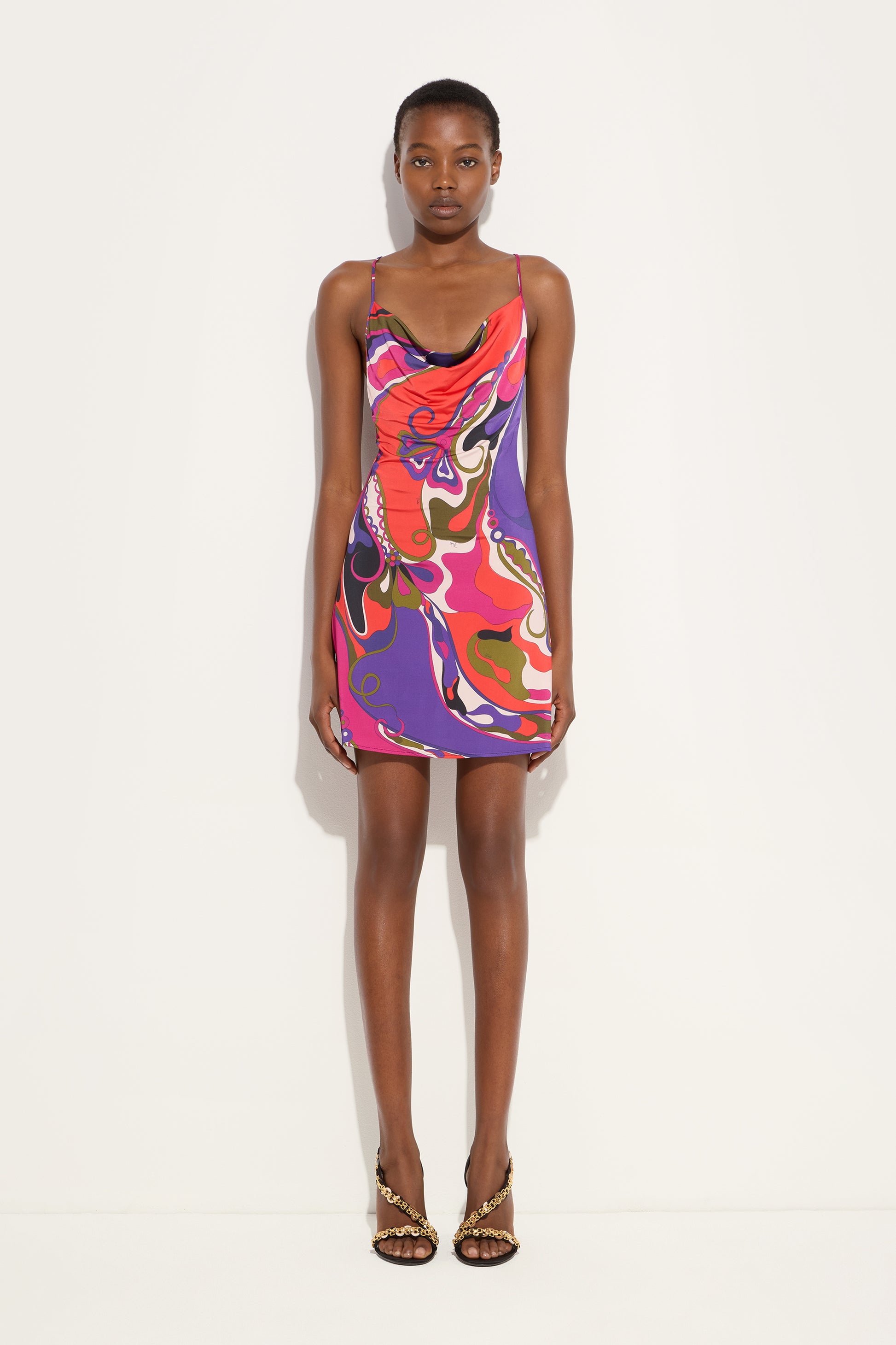 pucci jersey mini dress Pucci - Draped printed satin-jersey mini dress