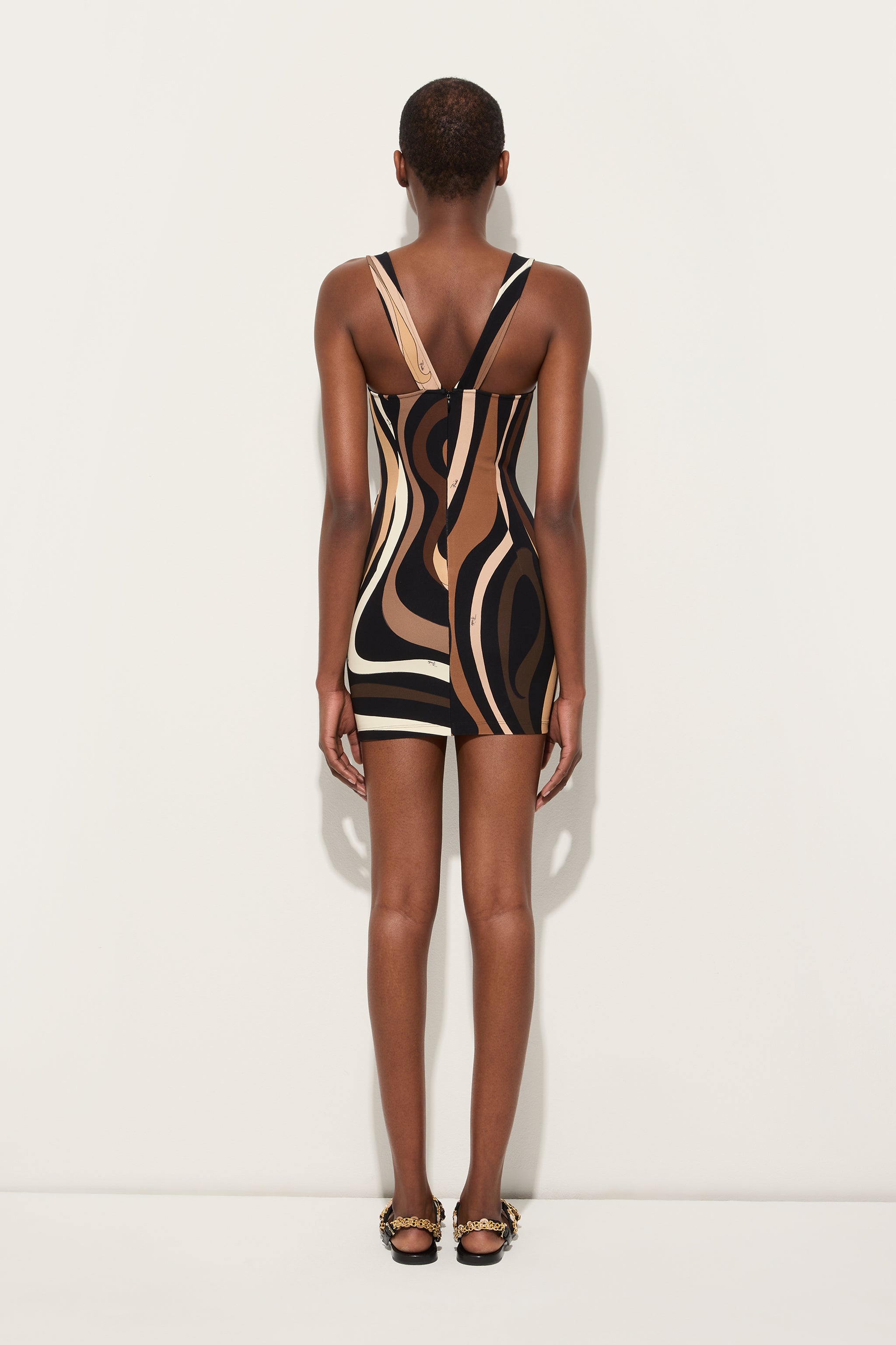 Marmo Print Mini Dress with Square Neckline – PUCCI Online Store