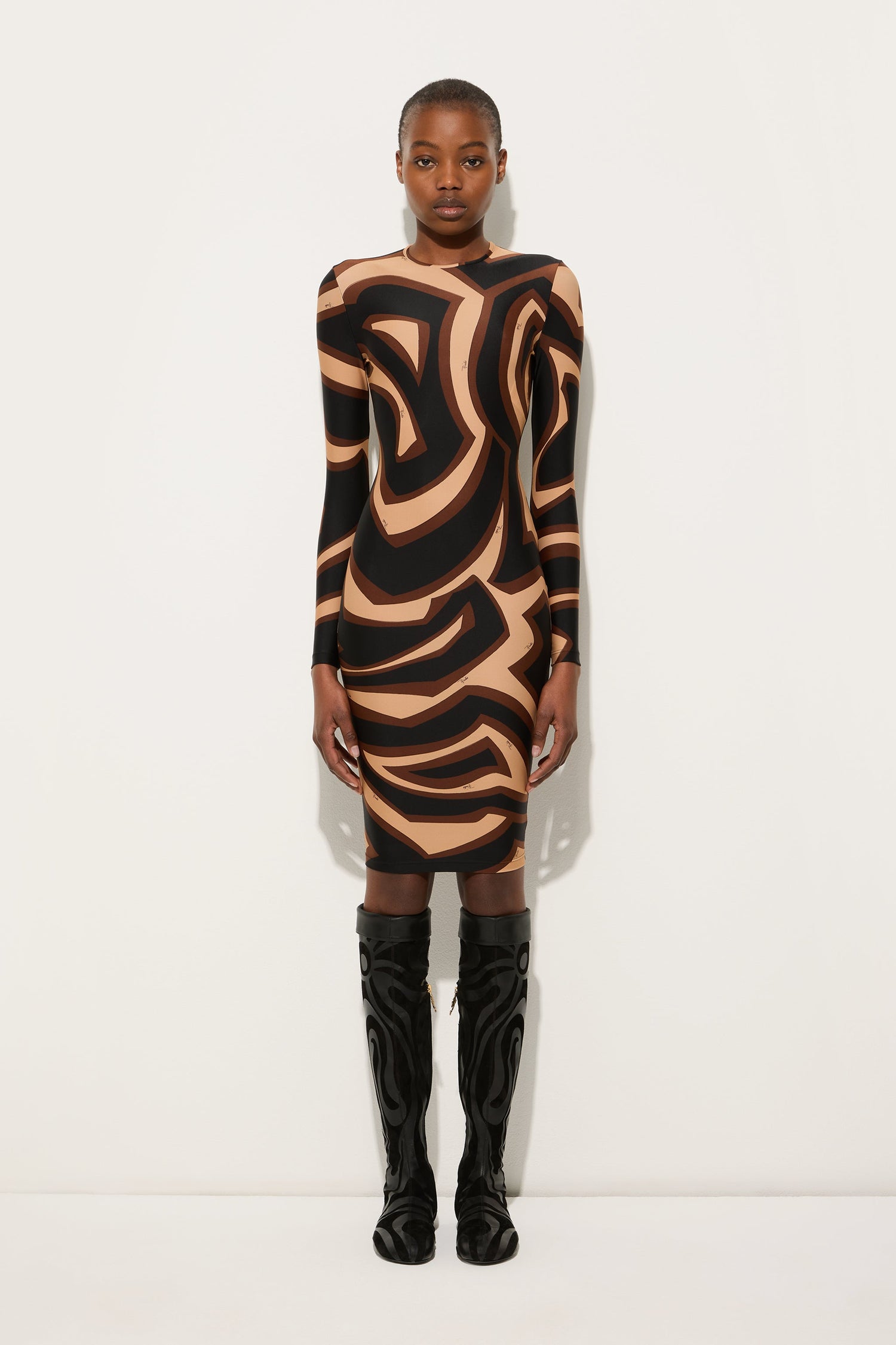 Abito in Lycra in Stampa Labirinto