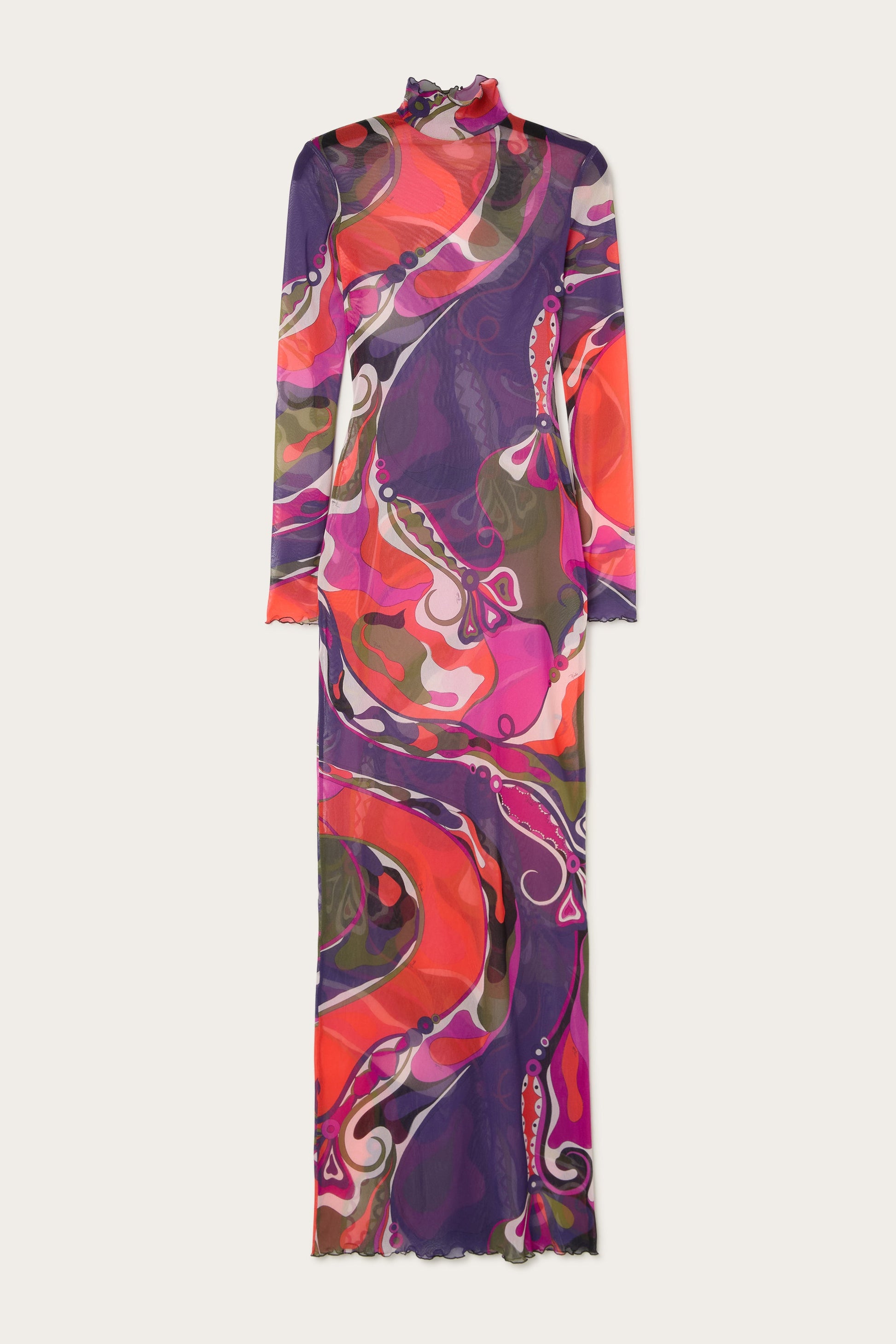 Pucci - Orchidee Print Tulle Dress - Size: 40