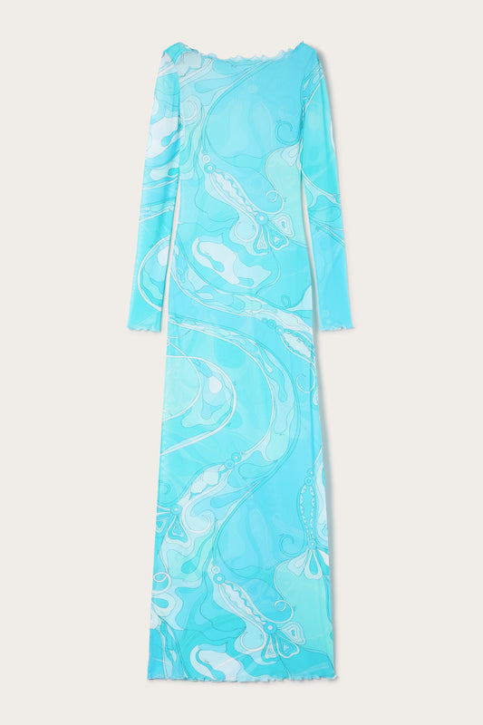 Orchidee Print Tulle Dress