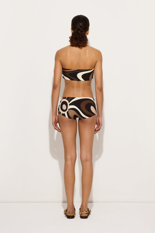 Marmo Print Bandeau Top