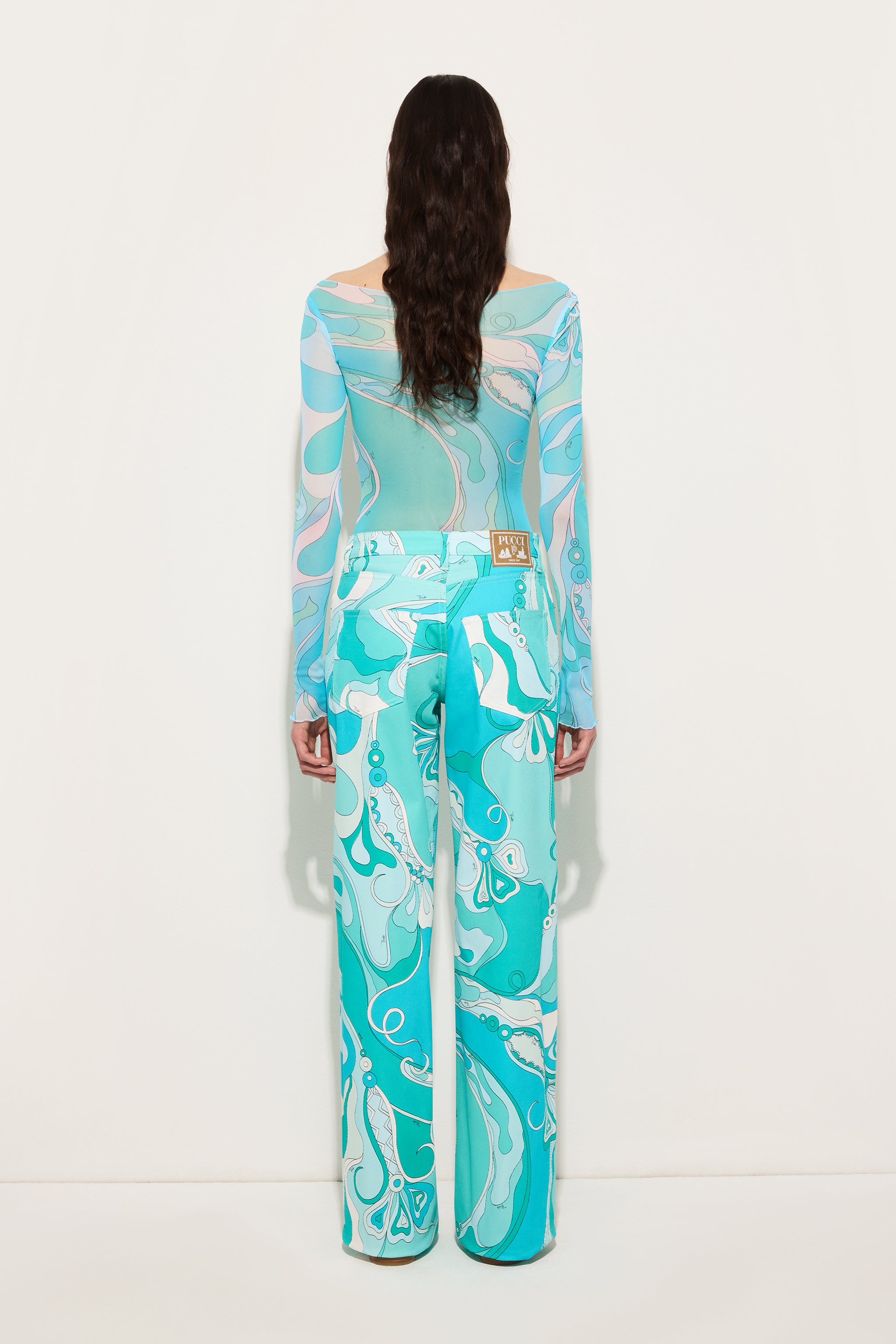 Orchidee Print Tulle Top – PUCCI