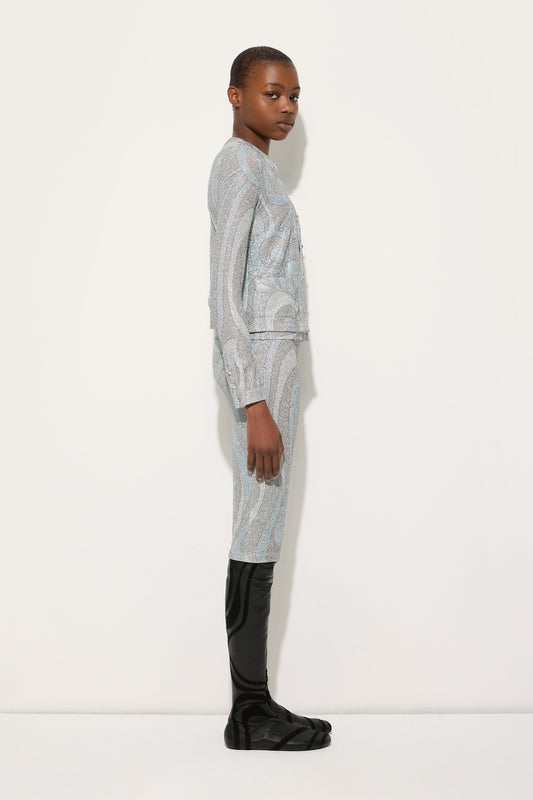 Marmo Jersey Lamé Cardigan