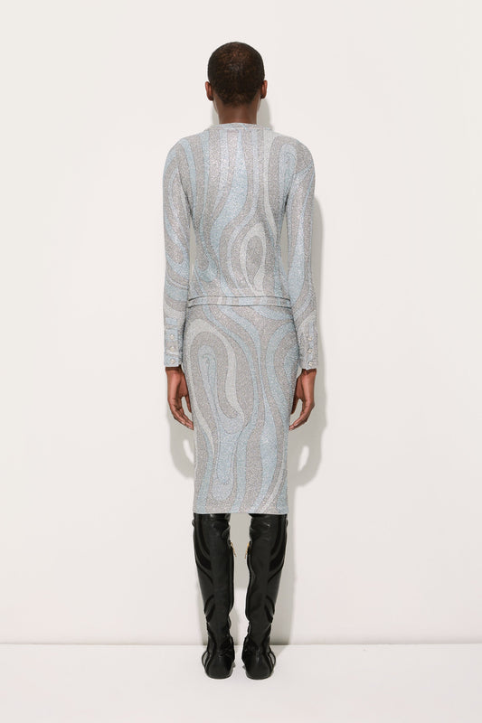 Marmo Jersey Lamé Cardigan