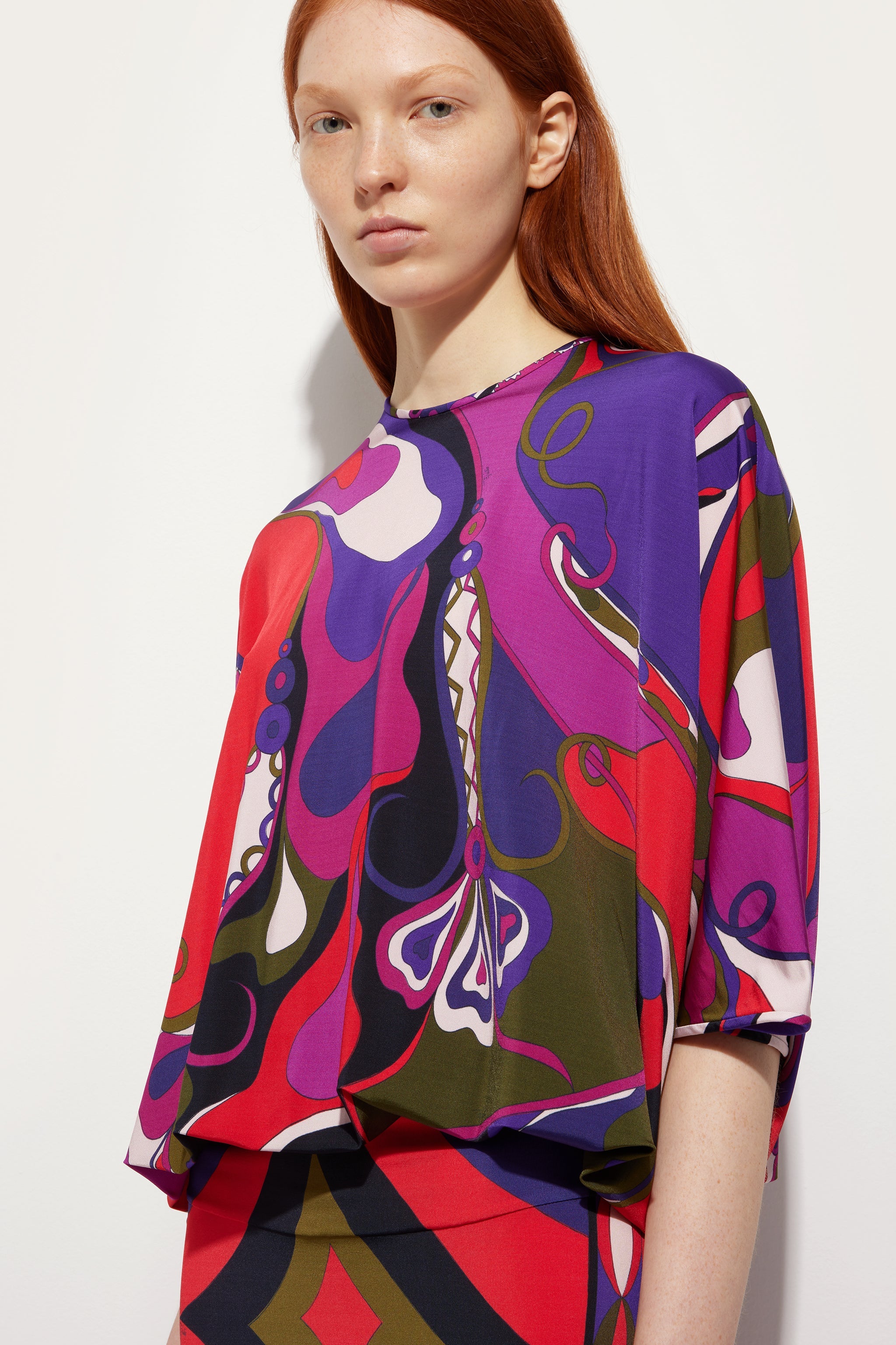 トップス riko tokyo Cloud cape blouse Orchidee Print Cape Blouse – PUCCI