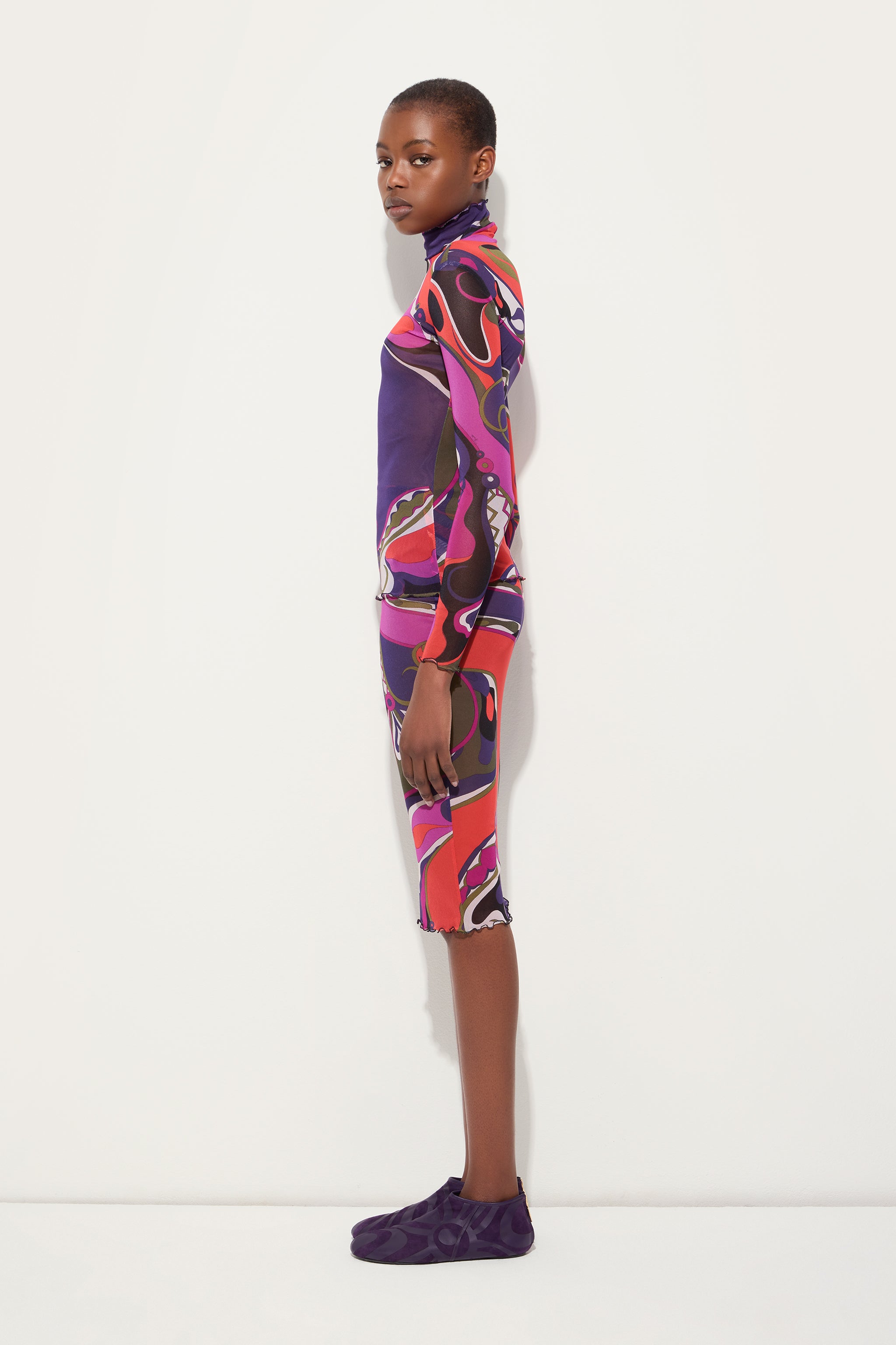 Orchidee Print Midi Skirt in Tulle – PUCCI