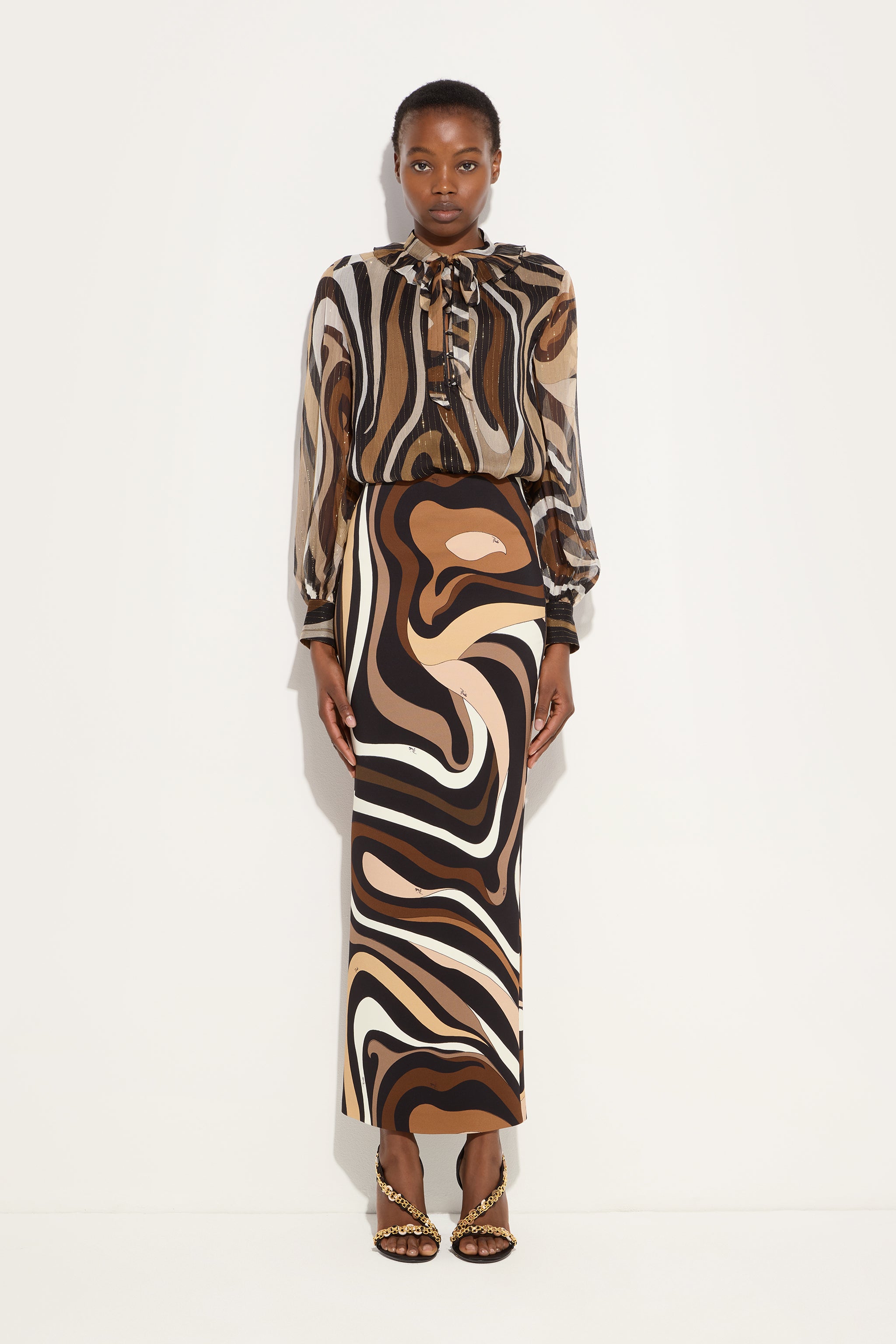 Marmo Print High Waist Skirt – PUCCI