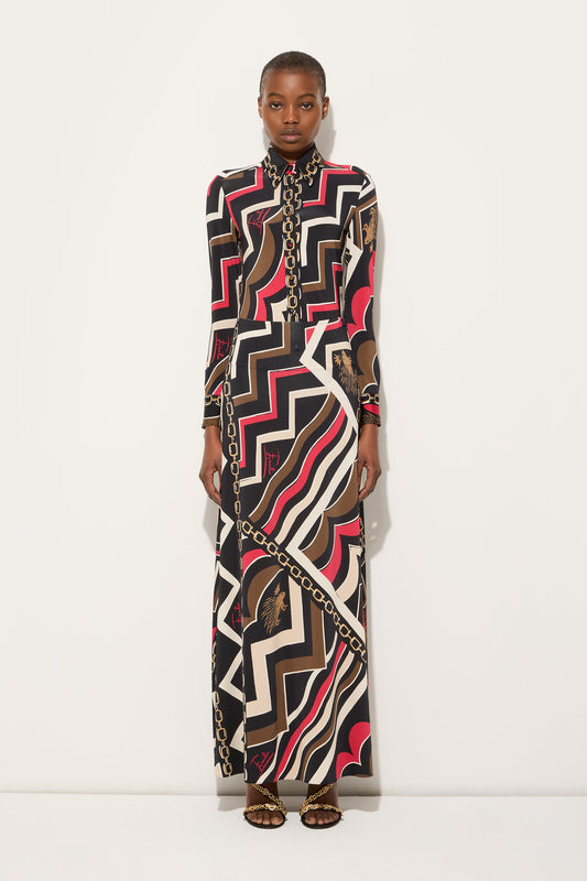 Istrice Print Long Skirt
