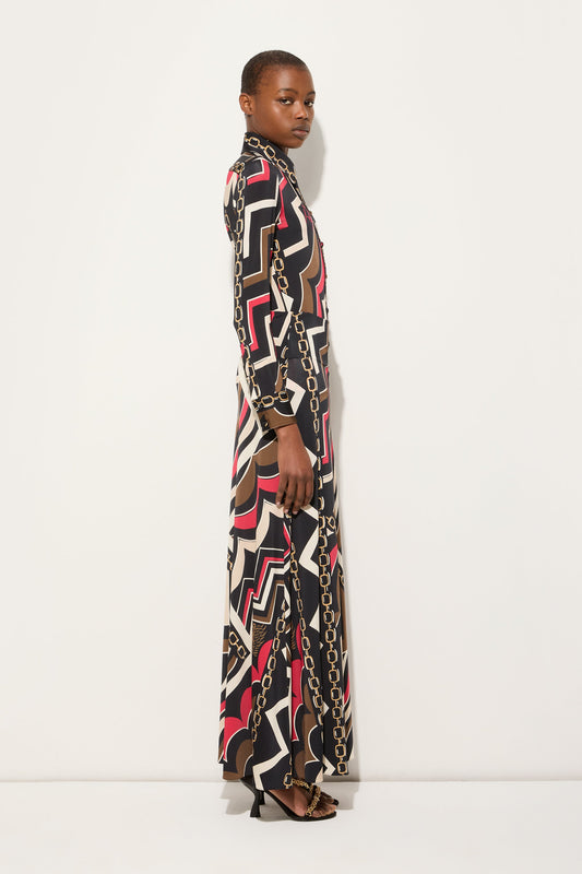 Istrice Print Long Skirt