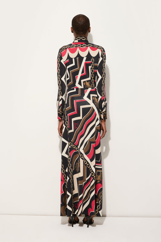 Istrice Print Long Skirt