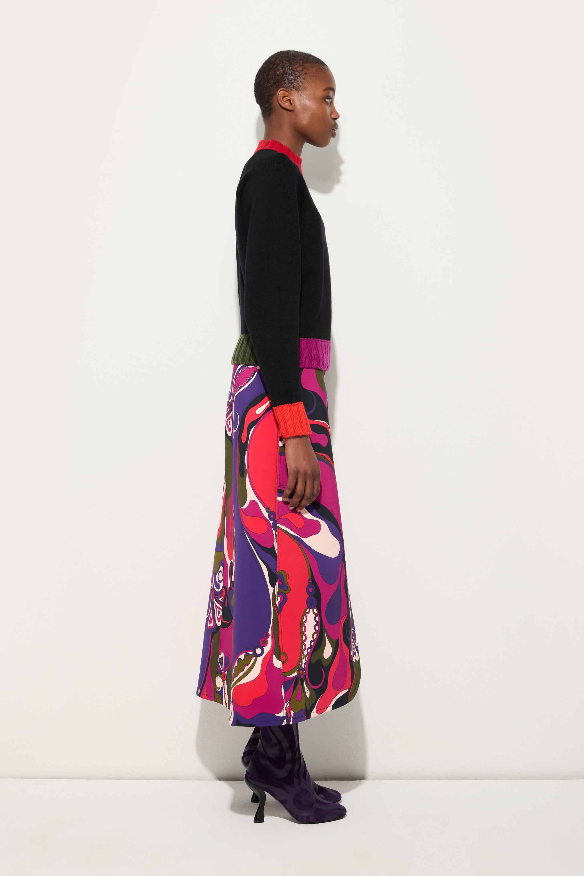 Sweater with Color Block Details – PUCCI Online Store