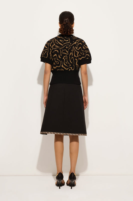 Jacquard Lurex Top with Labirinto Pattern