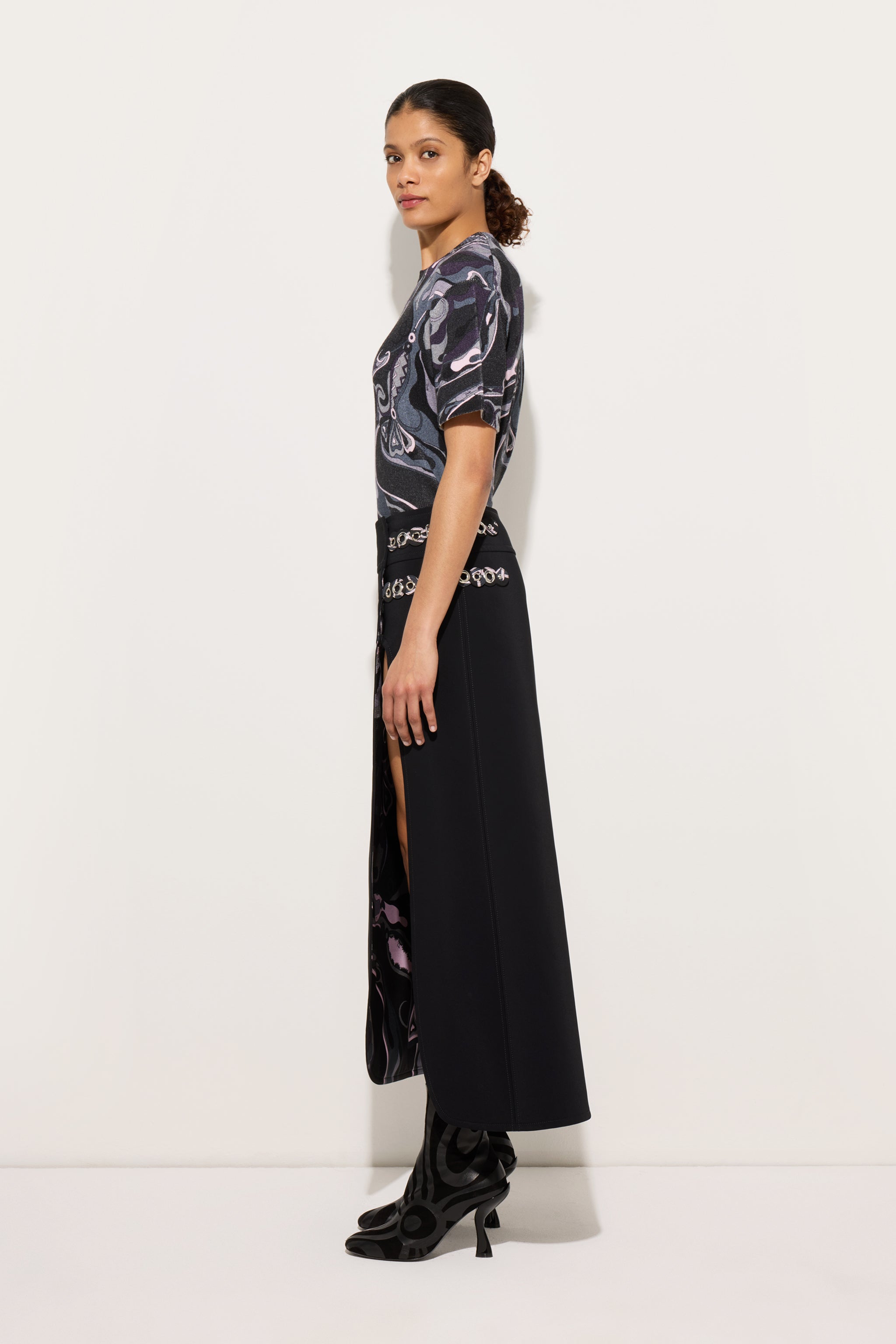 Orchidee Print Oversized Wool T-shirt – PUCCI