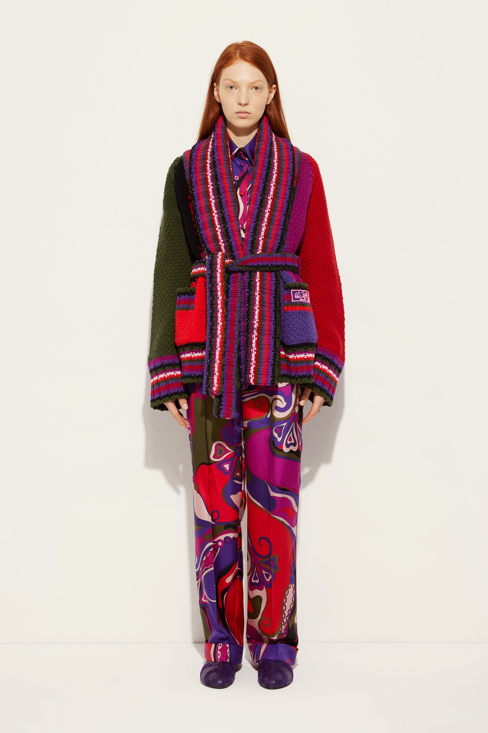 Oversized Colorblock Cardigan – PUCCI Online Store