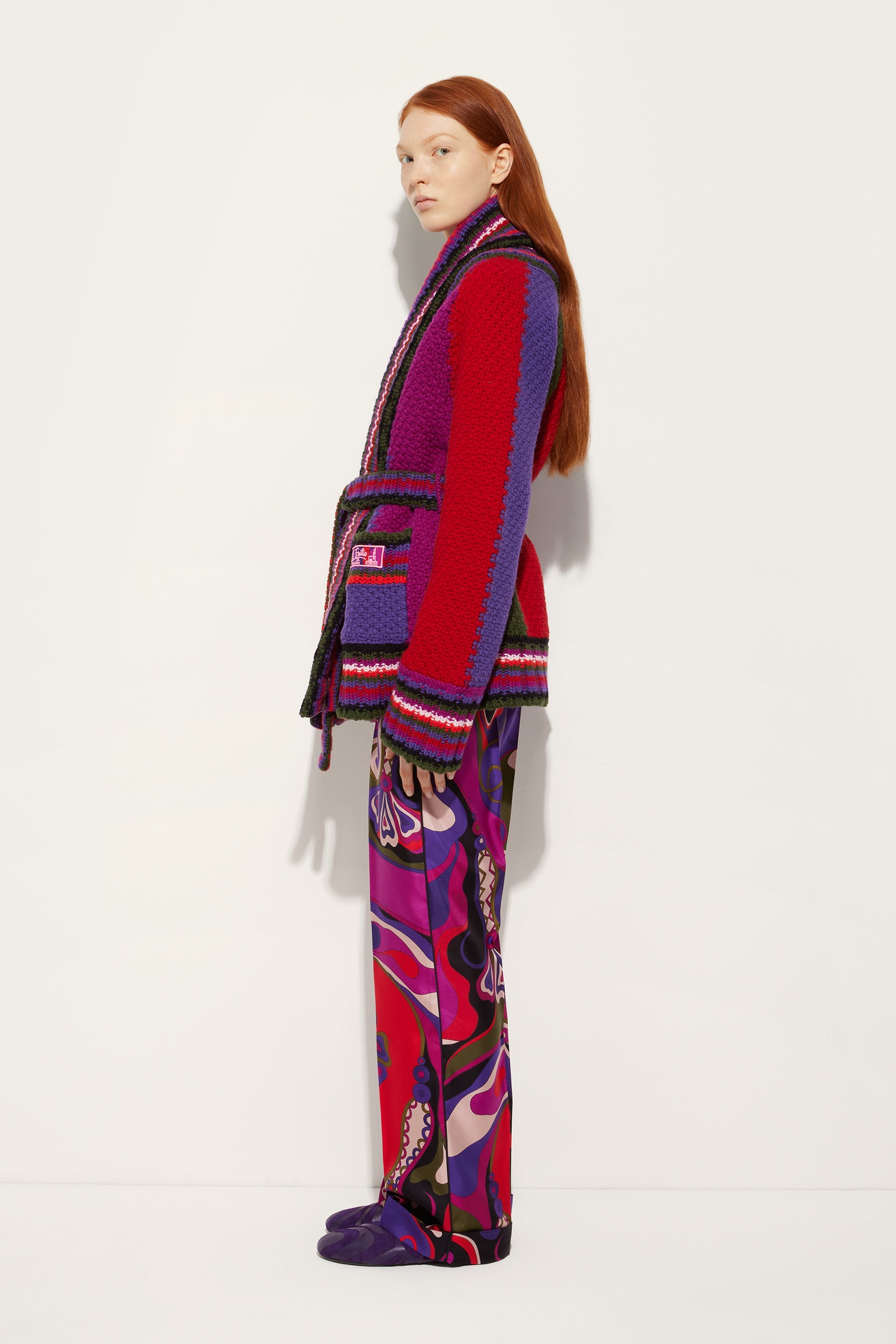Oversized Colorblock Cardigan – PUCCI Online Store