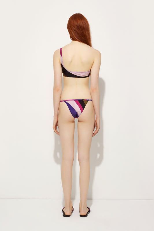 Iride Print One shoulder Bikini Top