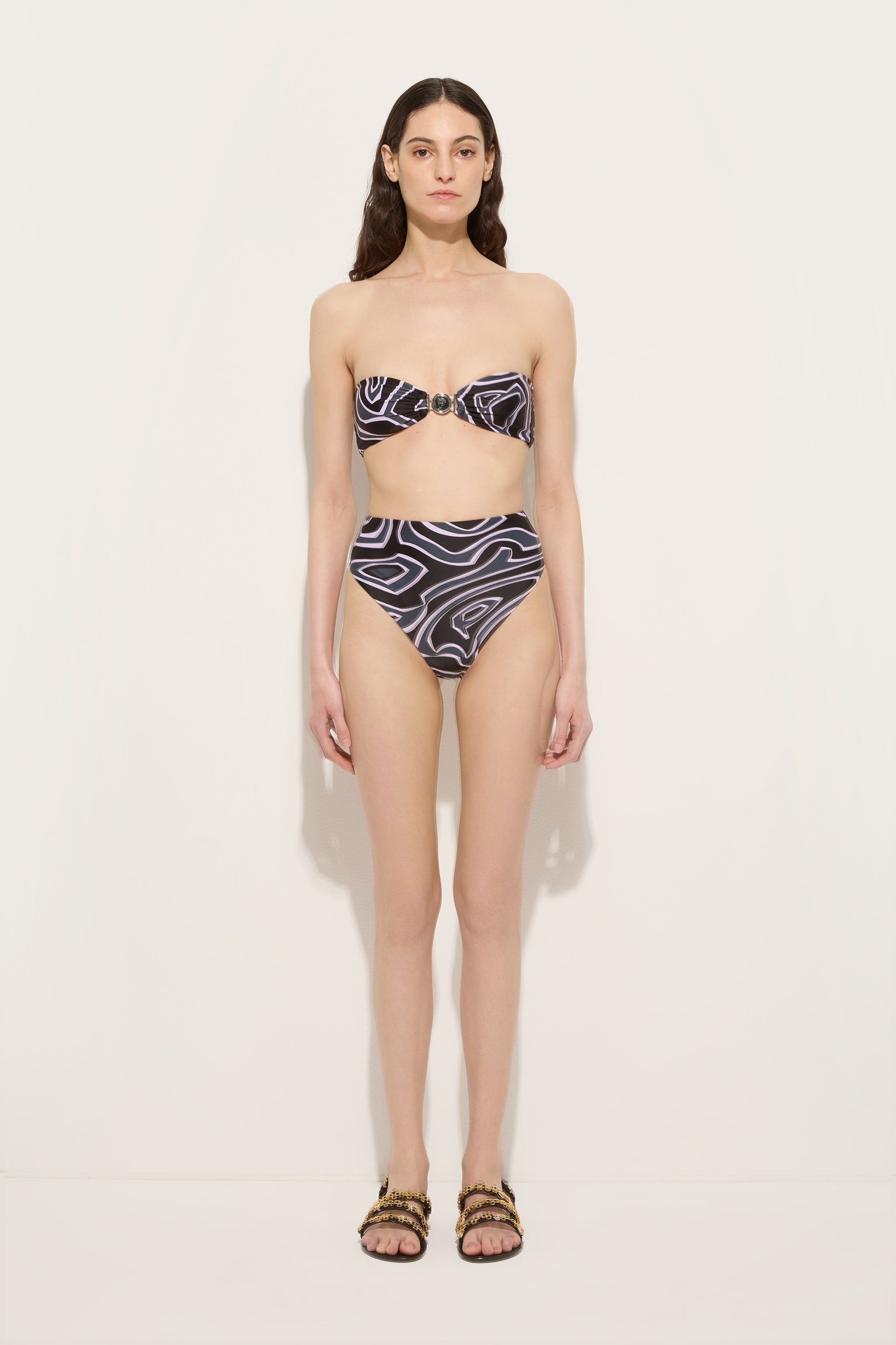 PUCCI swimwear ビキニ PUCCI Printed bandeau bikini top | NET-A-PORTER