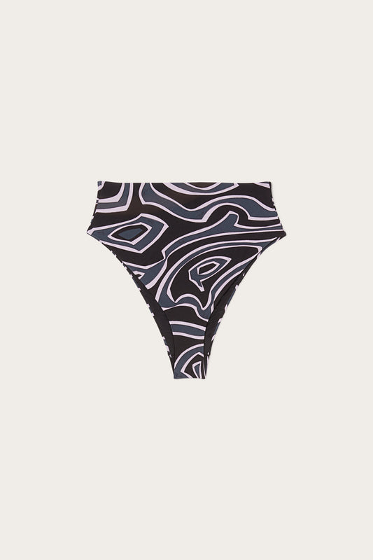 Labirinto Print High-Waisted Bikini Bottom