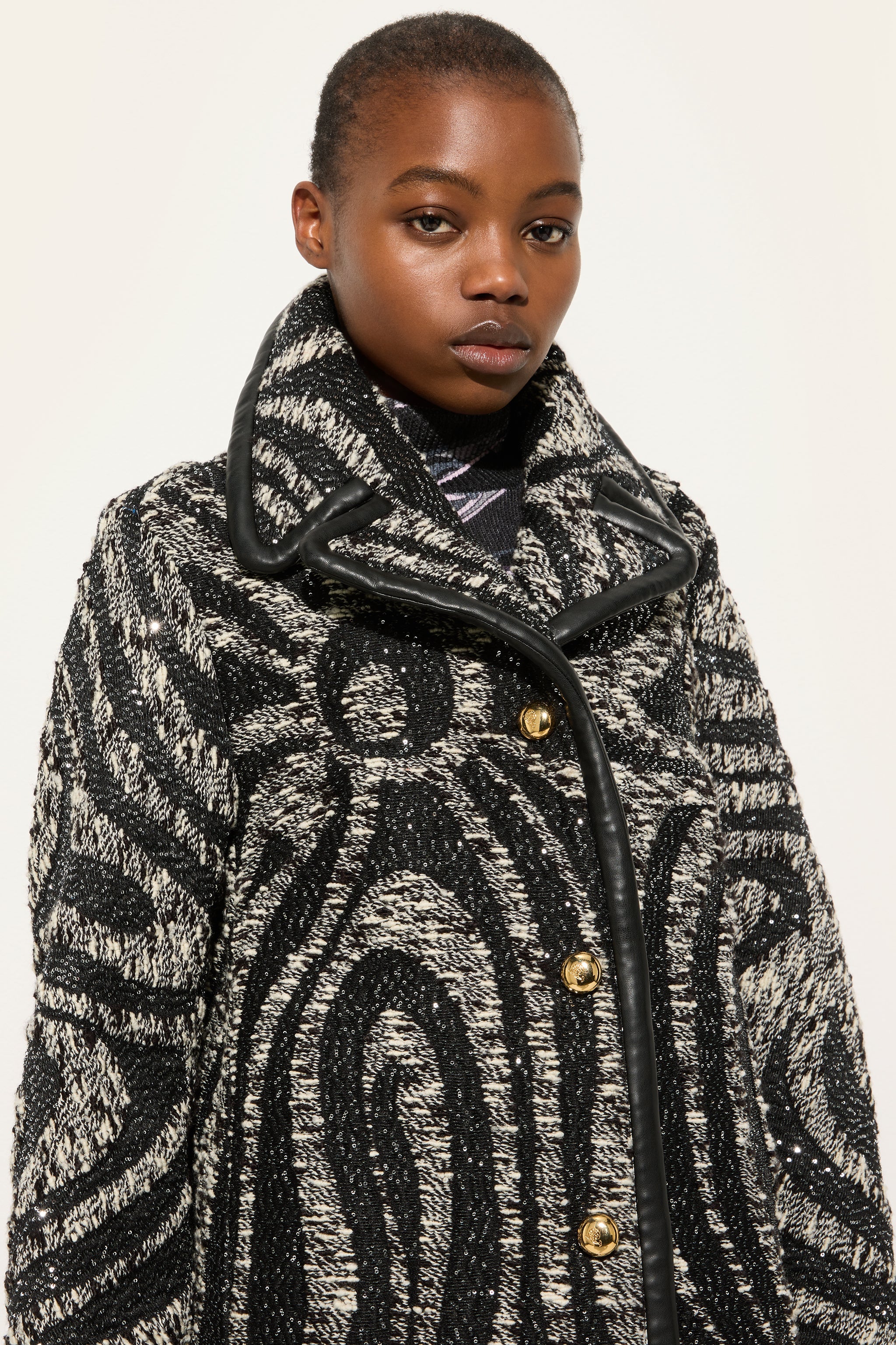 Tweed Coat with Marmo Pattern – PUCCI Online Store