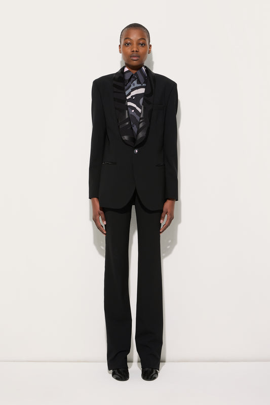 Blazer nero con dettagli Marmo