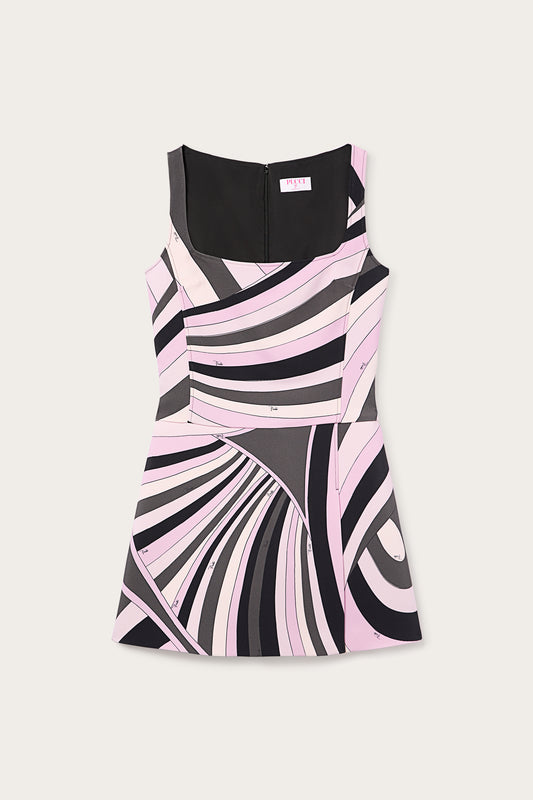 Iride Print Short Dress