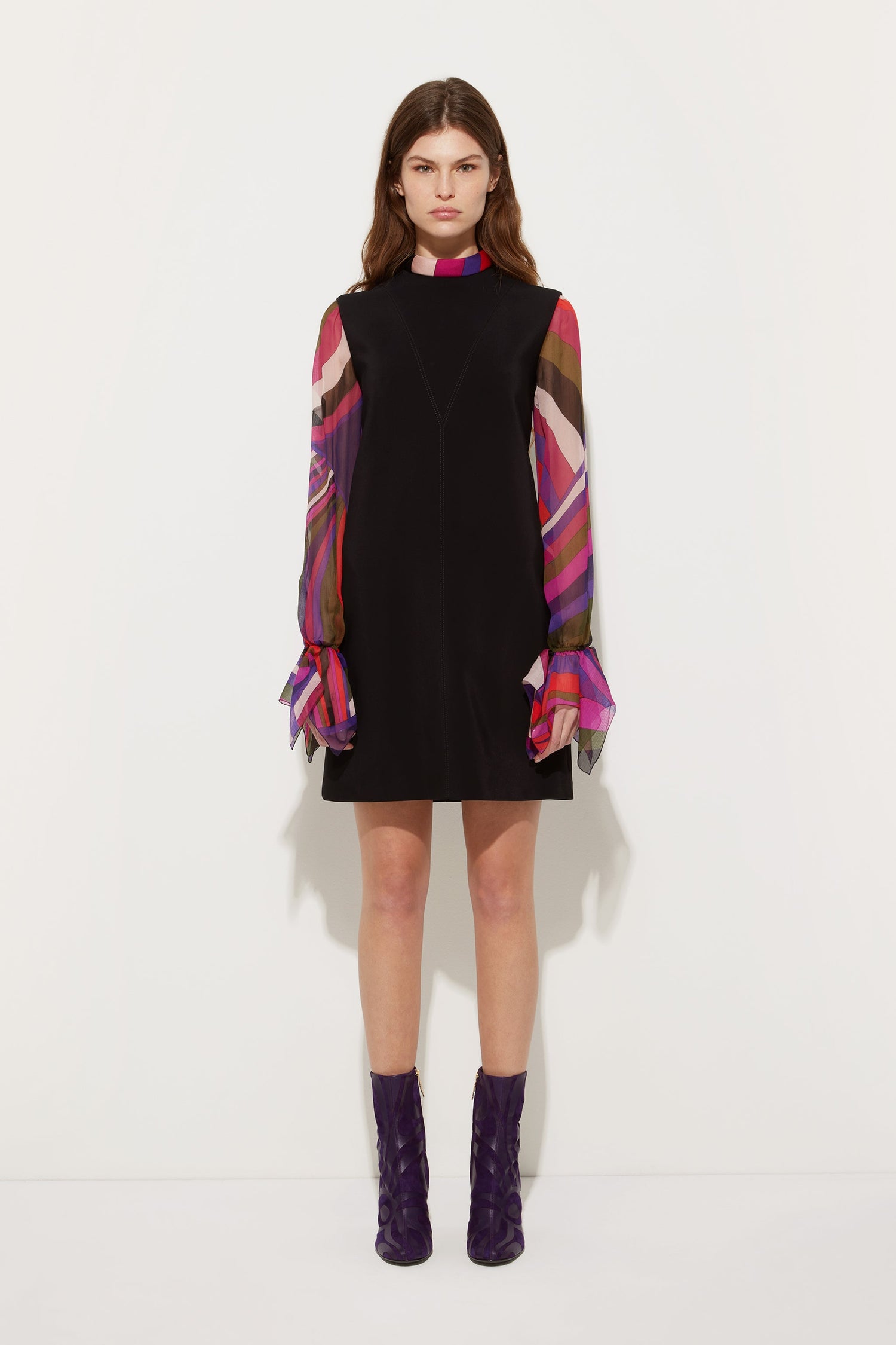 Printed Sleeve Sheath Dress