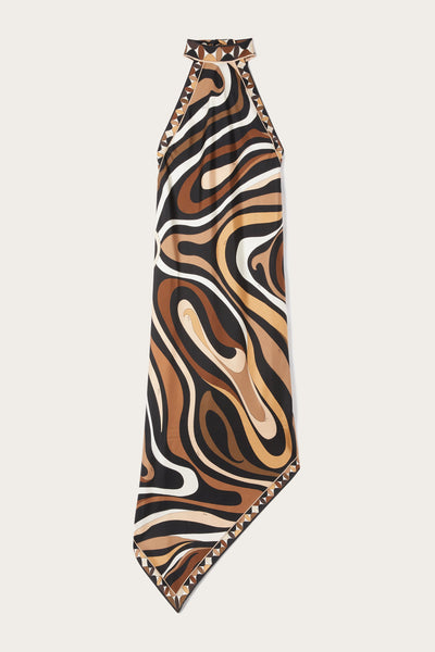 marmo print silk dress Marmo-Print Silk Maxi Dress